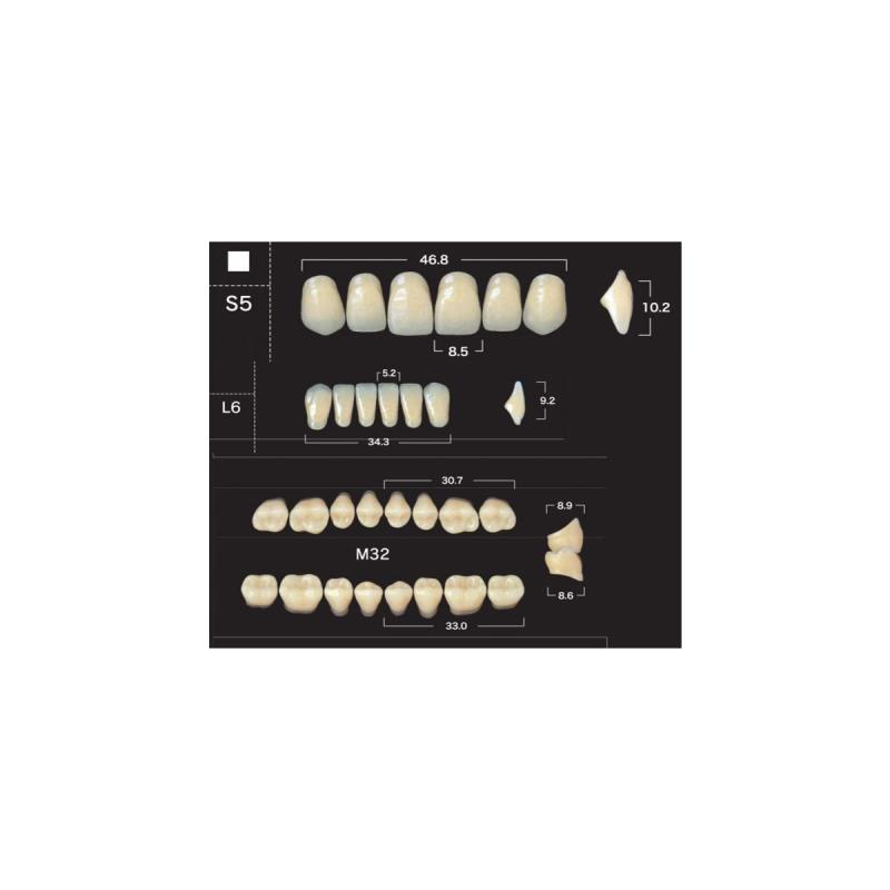 Зубы акриловые New Ace & Naperce цвет А3 фасон S5/M32 купить