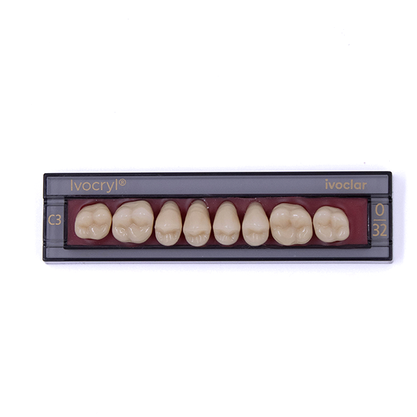 Зубы искуственные боковые верхние Ivocryl Set of 8 U OK32O C3 купить
