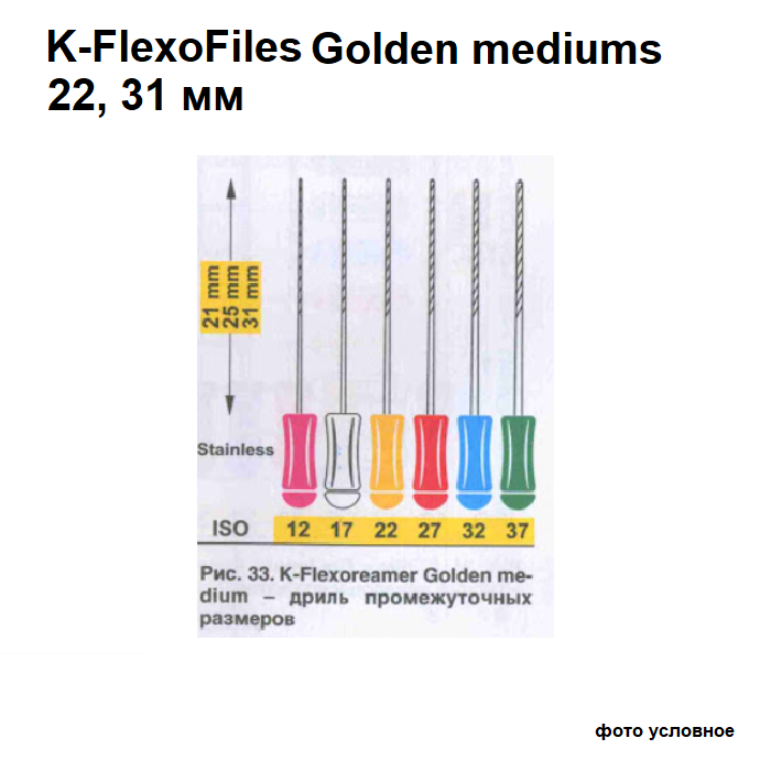 К-флексофайлы голден медиум / K-FlexoFiles golden mediums 22/31мм 6шт Maillefer A012I03102200 купить