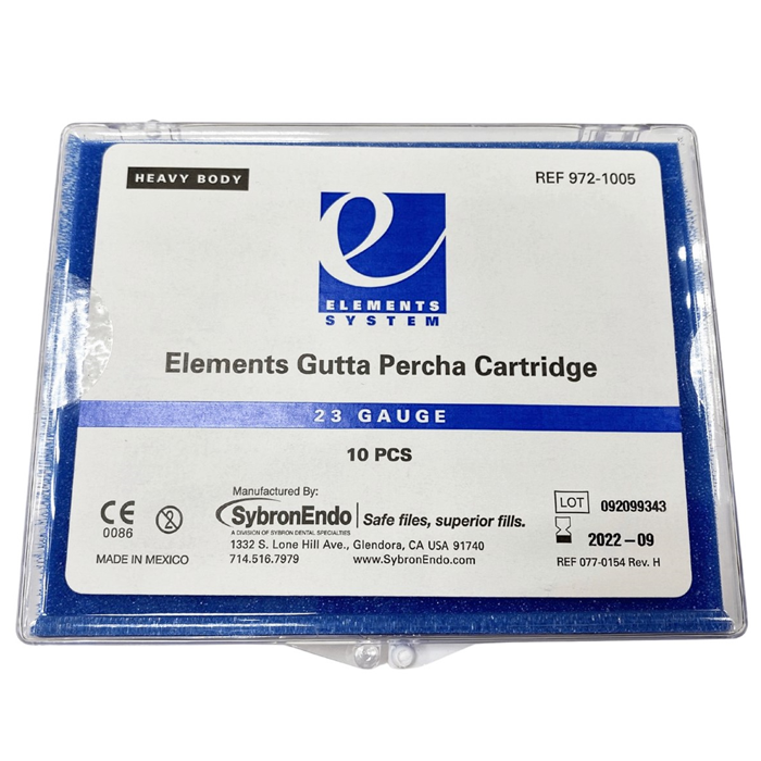 Гуттаперча в картриджах Elements Gutta Percha Cartridge Heavy 23GA высокая вязкость 10шт 972-1005 купить