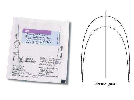 Дуга стальная Пермахром Ризилиэнт / Permachrome Resilient Archwire SS OFI L 018 1шт 4293-310 купить