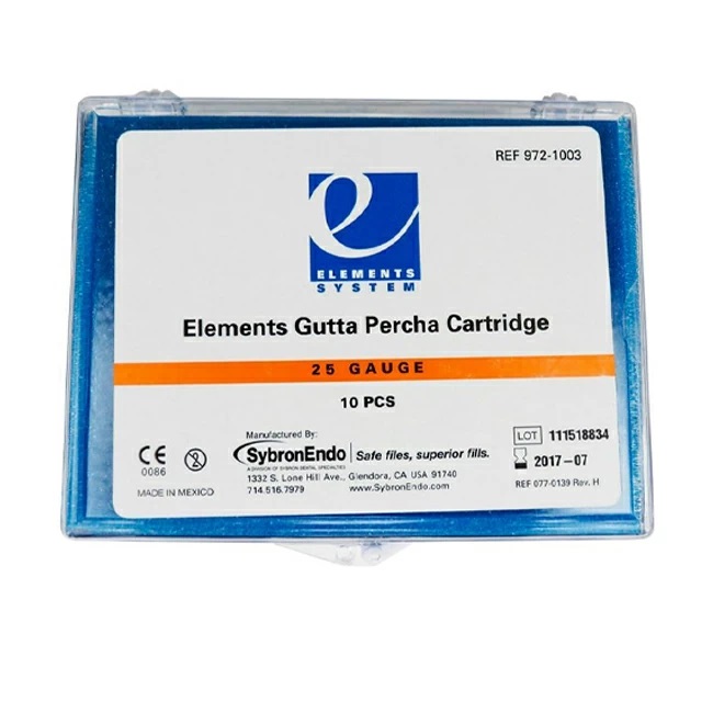 Гуттаперча в картриджах Elements Gutta Percha Cartridge 25GA низкая вязкость 10шт 972-1003 купить