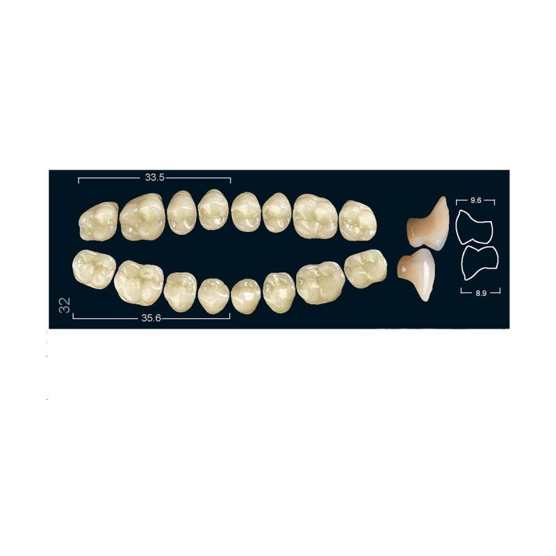 Зубы искуственные боковые верхние Ivoclar Set of 8 U OK32O A3,5 купить