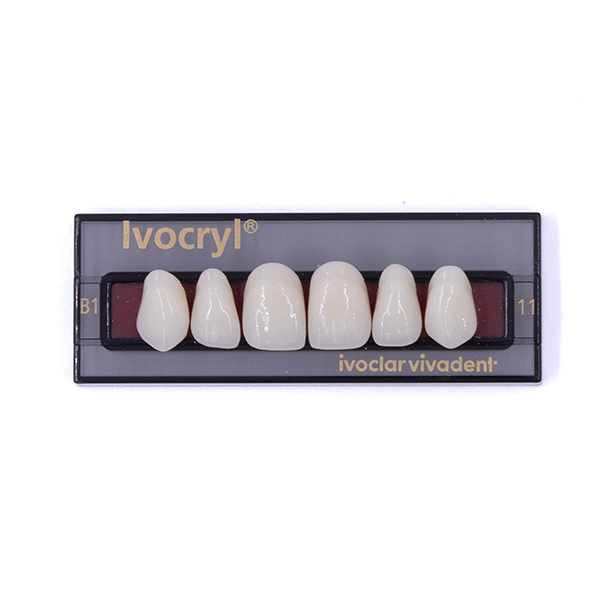 Зубы искуственные фронтальные верхние Ivocryl Set of 6 U OK11 В1 купить
