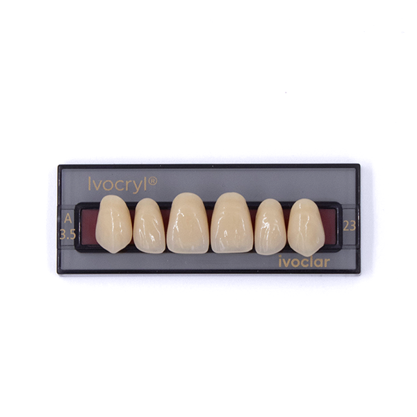 Зубы искуственные фронтальные верхние Ivocryl Set of 6 U OK23 A3,5 купить