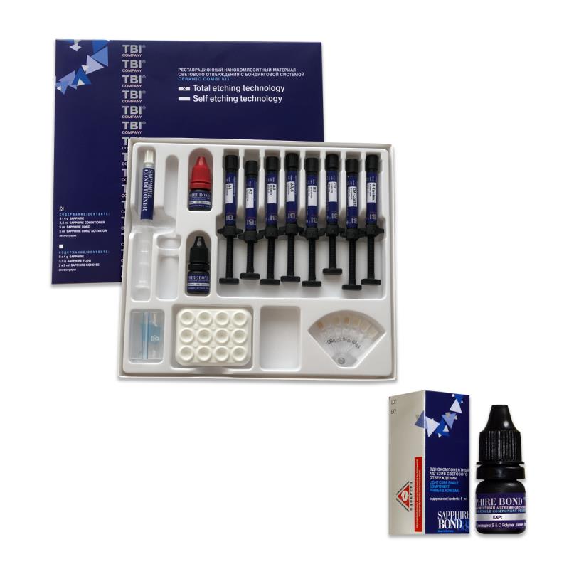 Сапфир керамик комби кит / Sapphire Ceramic Combi Kit набор TBI-B51-09 + Сапфир Бонд / Sapphire Bond адгезив 5мл TBI-209-02 Сапфир керамик комби кит / Sapphire Ceramic Combi Kit набор TBI-B51-09 + Сапфир Бонд / Sapphire Bond адгезив 5мл TBI-209-02 купить